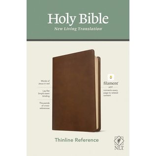 NLT Thinline Reference Bible, Rustic Brown LeatherLike (Filament)