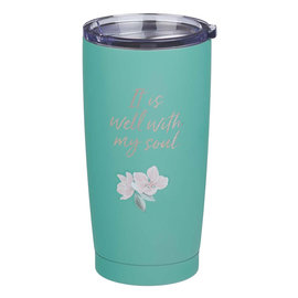 Stainless Steel Tumbler -  It is Well, Green