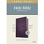 KJV Large Print Thinline Reference Bible, Floral Frame Purple Leatherlike, Indexed (Filament)