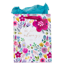 Gift Bag - Be Joyful Always, Medium