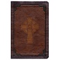 CSB Large Print Compact Reference Bible, Brown Celtic Cross LeatherTouch