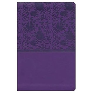 KJV Large Print Compact Reference Bible, Purple LeatherTouch