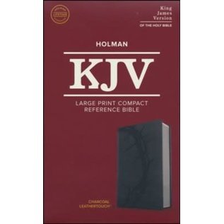 KJV Large Print Compact Reference Bible, Charcoal LeatherTouch