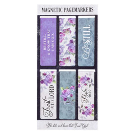 Magnetic Bookmark - Be Still, Purple