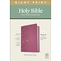 NLT Giant Print Personal Size Bible, Peony Pink LeatherLike (Filament)