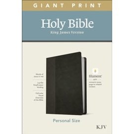 KJV Giant Print Personal Size Bible, Black/Onyx Leatherlike (Filament)