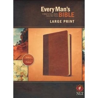 NLT Large Print  Every Man's Bible, Brown/Tan TuTone