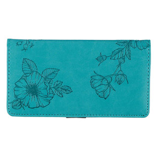Checkbook Cover - Strength and Dignity, Turquoise
