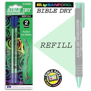 Highlighter - Bible Dry - Green Refill (2-pack)
