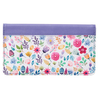 Checkbook Cover - I Know the Plans, Purple Floral