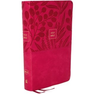 NKJV Large Print Personal Size Reference Bible, Pink Leathersoft, Indexed
