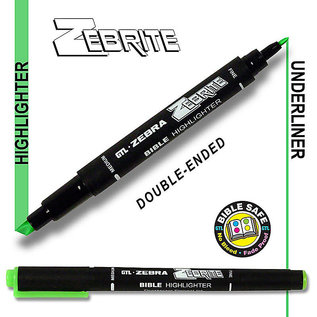 Highlighter: Zebrite Double-Ended, Green