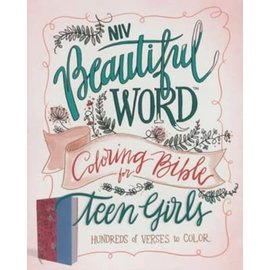 NIV Beautiful Word Coloring Bible for Teen Girls, Cranberry/Blue Leathersoft