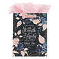 Gift Bag - Strength and Dignity, Medium Blue Floral