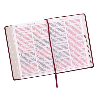 KJV Super Giant Print Reference Bible, Burgundy Faux Leather, Indexed