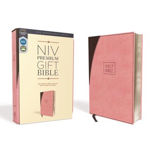 NIV Premium Gift Bible, Pink/Chocolate Leathersoft, Indexed