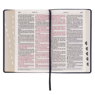 KJV Giant Print Reference Bible, Dark Blue Faux Leather, Indexed