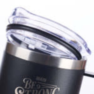 Stainless Steel Mug - Be Strong in the Lord, Black Camp Style