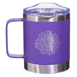 Stainless Steel Mug - Strength & Dignity, Purple Camp Style