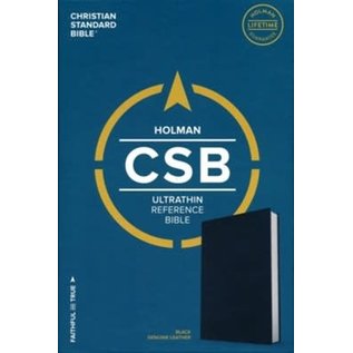 CSB Ultrathin Reference Bible, Black Genuine Leather