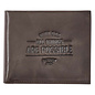 Men's Leather Wallet - With God All Things are Possible, Brown Genuine Leather
