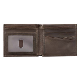 Men's Leather Wallet - With God All Things are Possible, Brown Genuine Leather
