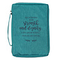 Bible Cover - Strength and Dignity, Teal
