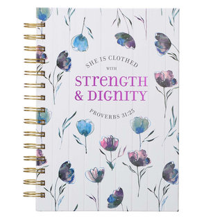 Journal - Strength and Dignity Floral, Wirebound