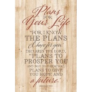 Plaque - Plans For Your Life, Wood