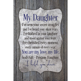 Plaque - My Daughter, Wood