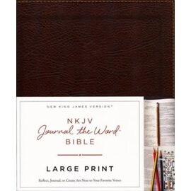 NKJV Large Print Journal the Word Bible, Brown Bonded Leather