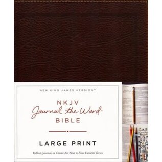 NKJV Large Print Journal the Word Bible, Brown Bonded Leather