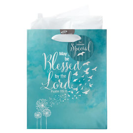 Gift Bag - May you be Blessed, Teal Medium