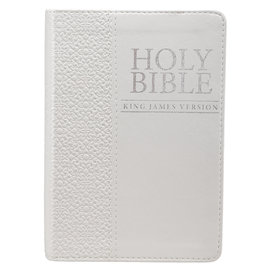 KJV Holy Bible, White LuxLeather