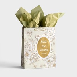 Gift Bag - Love One Another, Ivory, Large