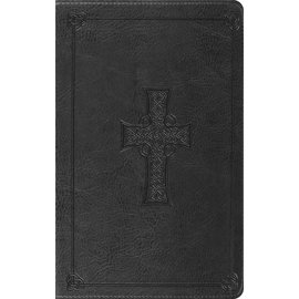 ESV Thinline Bible with Celtic Cross, Charcoal Imitation Leather