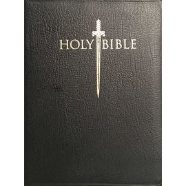 KJVER Giant Print Sword Study Bible, Black Genuine Leather, Indexed