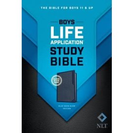 NLT Boys Life Application Study Bible, Blue Neon Glow Edition