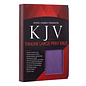 KJV Large Print Thinline Bible, Brown/Purple Faux Leather