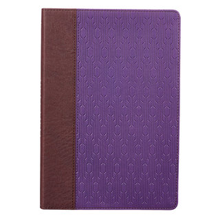KJV Large Print Thinline Bible, Brown/Purple Faux Leather