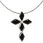 Necklace - Cross, Black Diamond