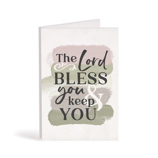 Keepsake Card (Birthday) - The Lord Bless & Keep You, Wood