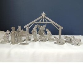 Nativity - 12 Piece, Metal