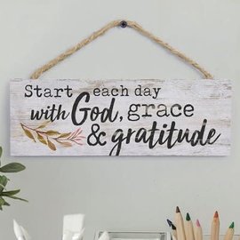 Wall Sign - God Grace Gratitude