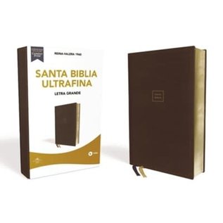 RVR60 Large Print Ultrathin Bible, Brown Leathersoft