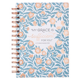 Journal - Grace is Sufficient, Floral Wirebound