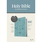 KJV Giant Print Personal Size Bible, Floral Leaf Teal LeatherLike (Filament)