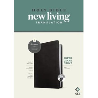 NLT Super Giant Print Bible, Black LeatherLike, Indexed (Filament)