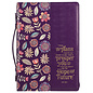 Bible Cover - I Know the Plans, Purple Floral