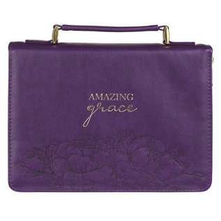 Bible Cover - Amazing Grace, Purple